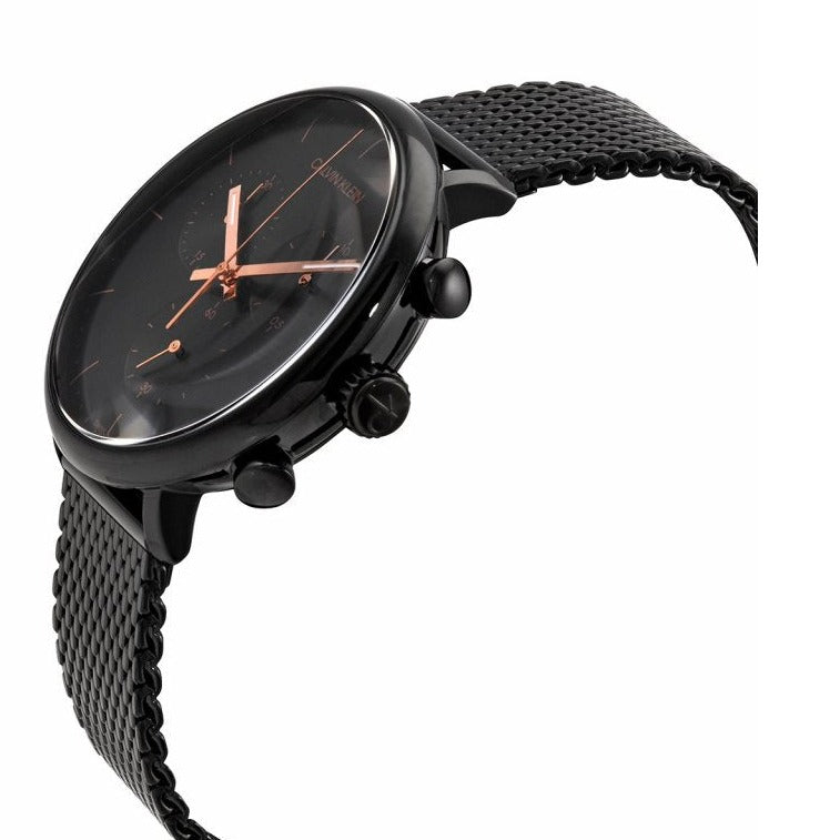  Shop Authentic Calvin Klein High Noon Black Dial Black Mesh Bracelet Watch for Women - K8M27421 - Luxxuri