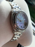  Shop Authentic Gucci Dive Diamonds Mother of Pearl Dial Silver Steel Strap Watch For Women - YA136406 - Luxxuri