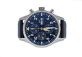  Shop Authentic IWC Pilot's Automatic Chronograph 43mm Blue Dial Blue Calfskin Strap Watch for Men - IW377729 - Luxxuri
