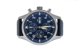  Shop Authentic IWC Pilot's Automatic Chronograph 43mm Blue Dial Blue Calfskin Strap Watch for Men - IW377729 - Luxxuri
