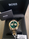  Shop Authentic Hugo Boss Santiago Green Dial Two Tone Steel Strap Watch for Men - 1513872 - Luxxuri