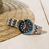  Shop Authentic Fossil FB-01 Chronograph Black Dial Silver Steel Strap Watch for Men - FS5827 - Luxxuri