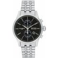  Shop Authentic Hugo Boss Jet Black Dial Silver Steel Strap Watch for Men - 1513383 - Luxxuri