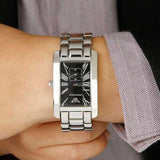  Shop Authentic Emporio Armani Classic Black Dial Silver Stainless Steel Watch For Women - AR0157 - Luxxuri