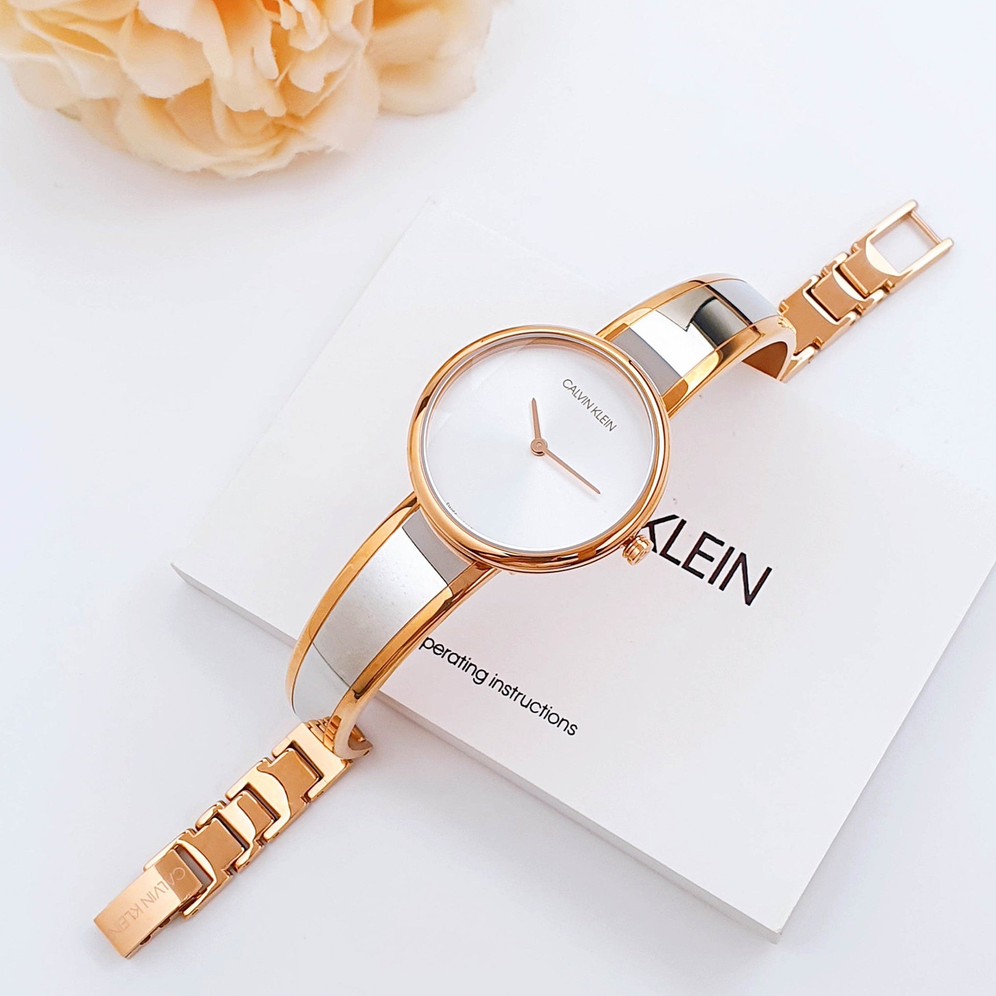  Shop Authentic Calvin Klein Seduce Silver Dial Two Tone Steel Strap Watch for Women - K4E2N61Y - Luxxuri