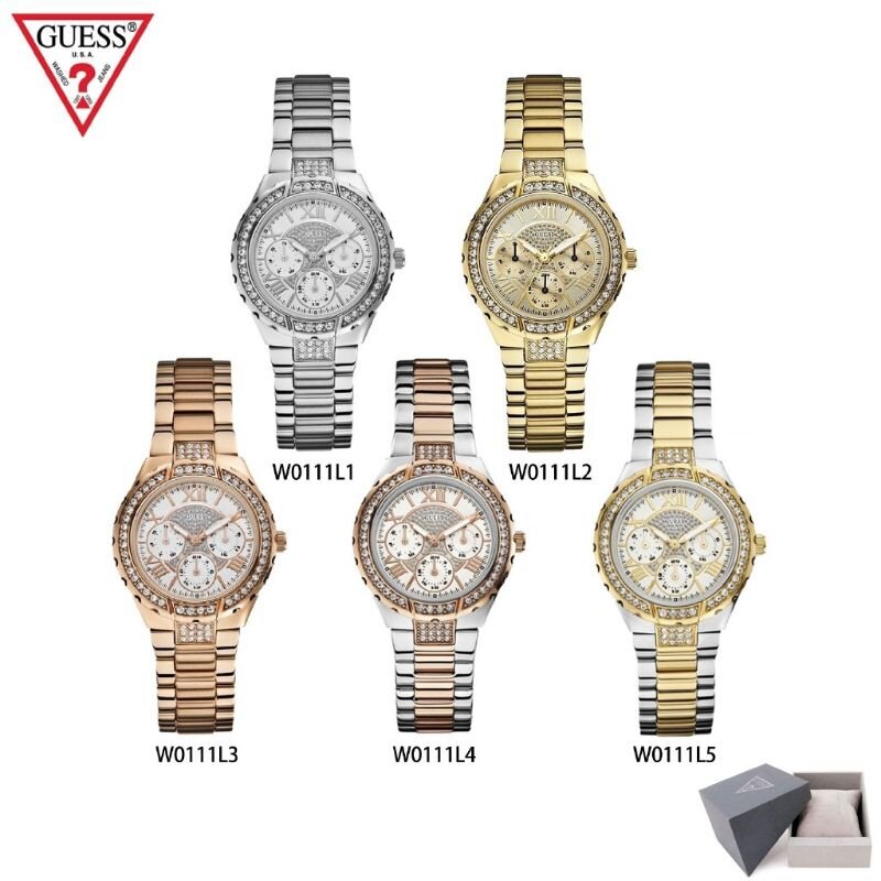  Shop Authentic Guess Viva Diamonds Silver Dial Two Tone Steel Strap Watch for Women - W0111L5 - Luxxuri