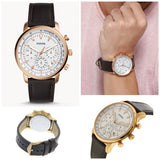  Shop Authentic Fossil Goodwin Chronograph White Dial Brown Leather Strap Watch for Men - FS5415 - Luxxuri