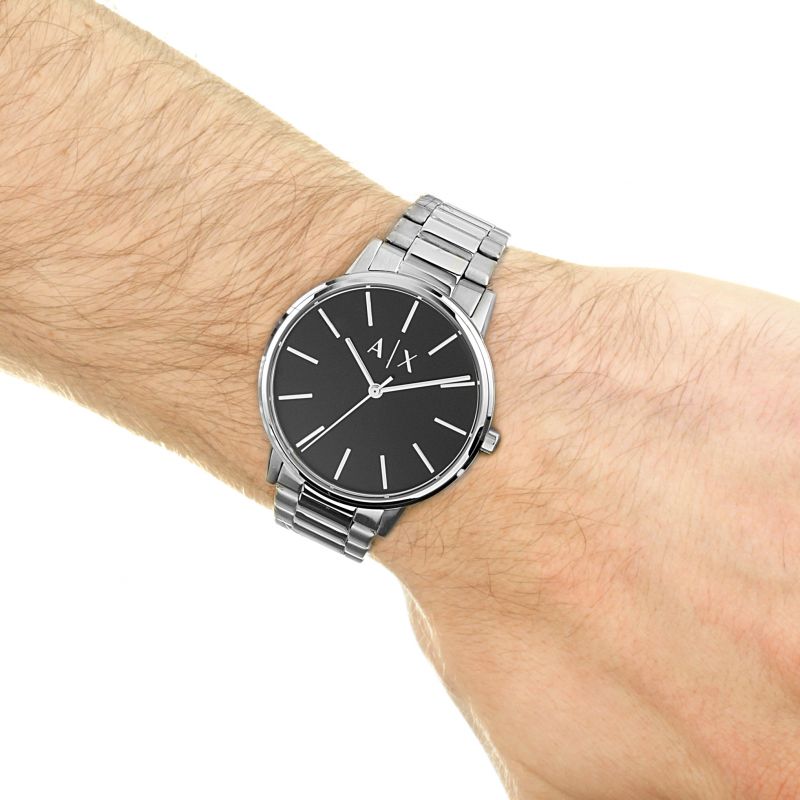  Shop Authentic Armani Exchange Cayde Analog Black Dial Silver Steel Strap Watch For Men - AX2700 - Luxxuri