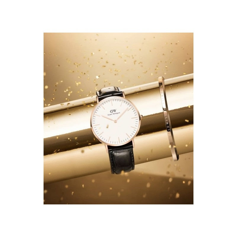  Shop Authentic Daniel Wellington Classic Reading White Dial Black Leather Strap Watch For Women - DW00100041 - Luxxuri