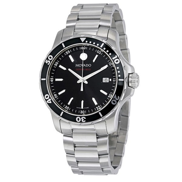  Shop Authentic Movado Series 800 Black Dial Silver Steel Strap Watch For Men - 2600135 - Luxxuri