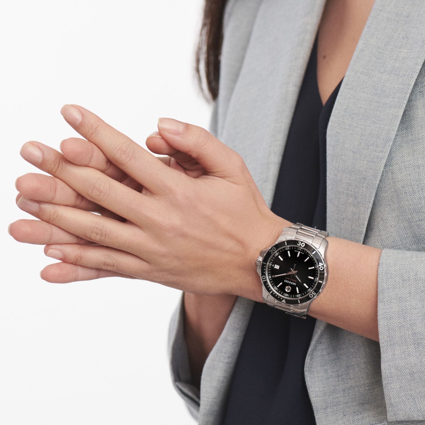  Shop Authentic Movado Series 800 Pepsi Black Dial Silver Steel Strap Watch for Men - 2600152 - Luxxuri