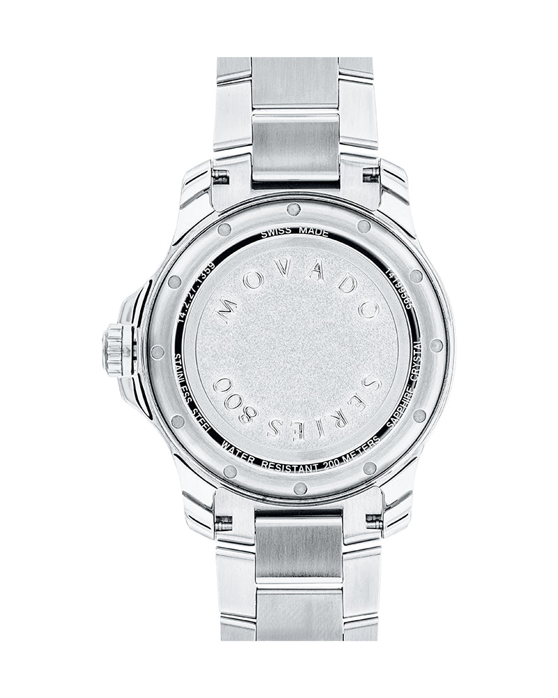  Shop Authentic Movado Series 800 Chronograph Black Dial Two Tone Steel Strap Watch For Men - 2600138 - Luxxuri