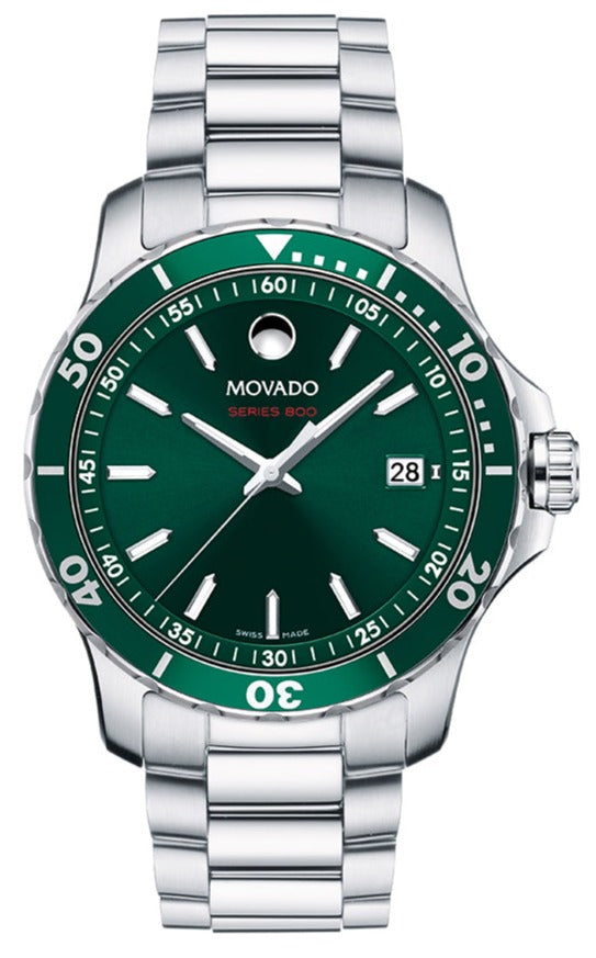  Shop Authentic Movado Series 800 Green Dial Silver Steel Strap Watch For Men - 2600136 - Luxxuri