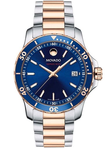  Shop Authentic Movado Series 800 Blue Dial Two Tone Steel Strap Watch for Men - 2600149 - Luxxuri