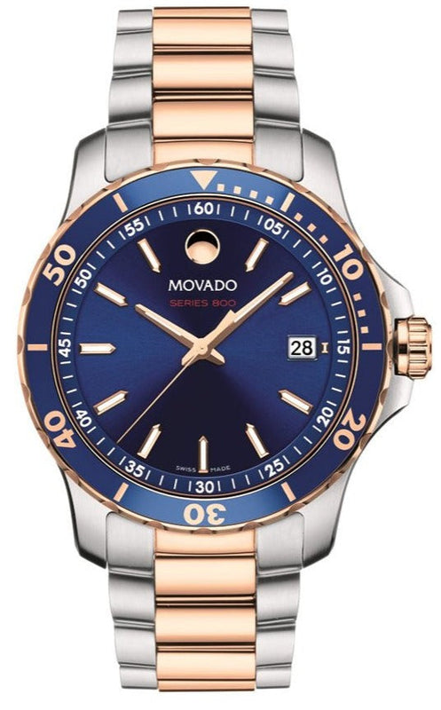  Shop Authentic Movado Series 800 Blue Dial Two Tone Steel Strap Watch for Men - 2600149 - Luxxuri