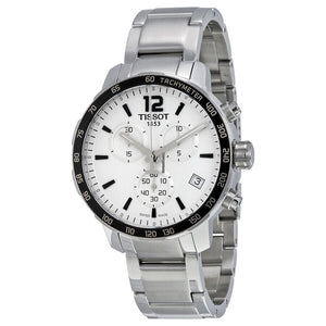  Shop Authentic Tissot Quickster Chronograph Silver Dial Watch For Men - T095.417.11.037.00 - Luxxuri