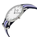  Shop Authentic Daniel Wellington Classic Trinity White Dial Three Tone Nylon Strap Watch For Women - 0609DW - Luxxuri