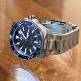  Shop Authentic Tag Heuer Aquaracer Blue Dial Quartz Silver Steel Strap Watch for Men - WAY111C.BA0928 - Luxxuri