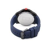  Shop Authentic Tommy Hilfiger Cole Black Dial Blue Rubber Strap Watch for Men - 1790984 - Luxxuri