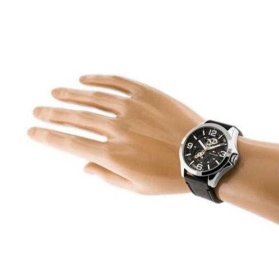  Shop Authentic Tommy Hilfiger Bruce Analog Black Dial Black Leather Strap Watch for Men - 1791279 - Luxxuri