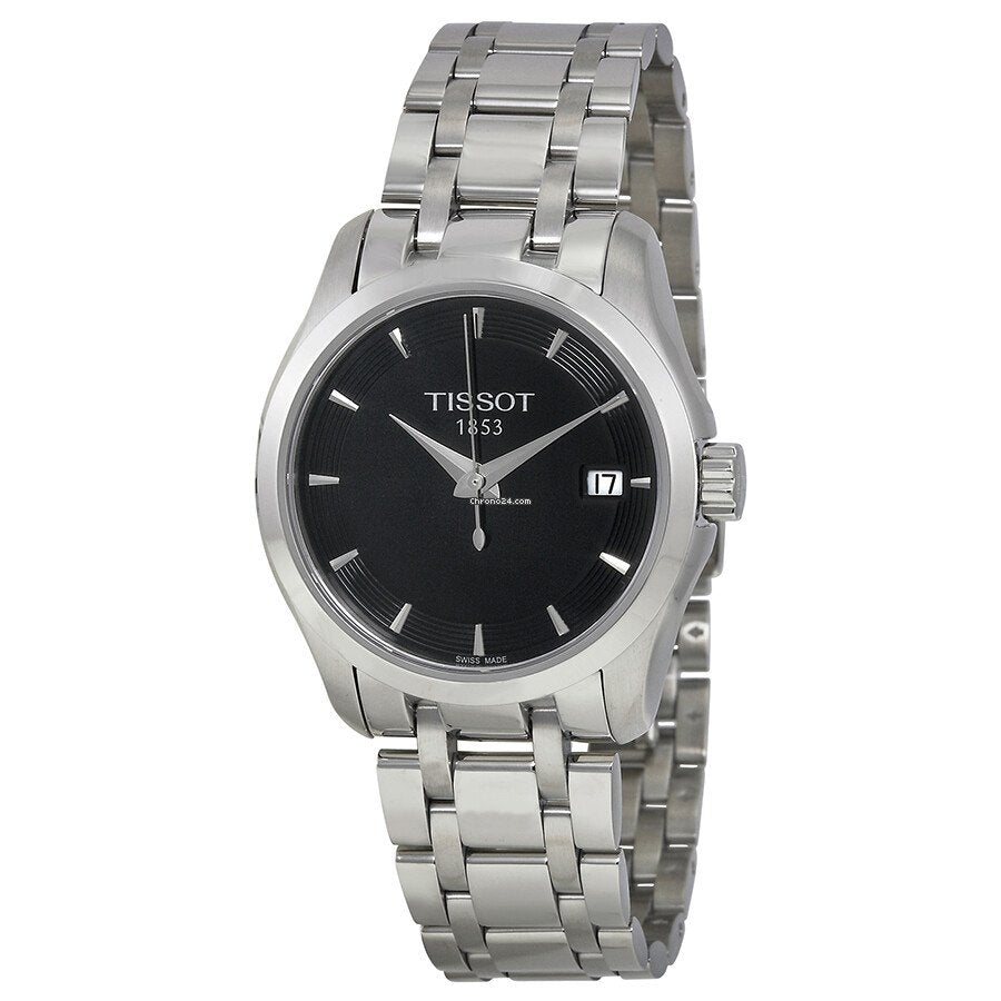  Shop Authentic Tissot T Trend Couturier Lady Black Dial Silver Steel Strap Watch For Women - T035.210.11.051.00 - Luxxuri