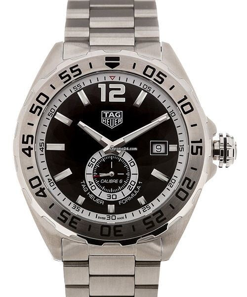  Shop Authentic Tag Heuer Formula 1 Automatic Black Dial Silver Steel Strap Watch for Men - WAZ2012.BA0842 - Luxxuri