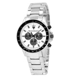  Shop Authentic Maserati SFIDA Chronograph White Dial Silver Steel Strap Watch For Men - R8873640003 - Luxxuri