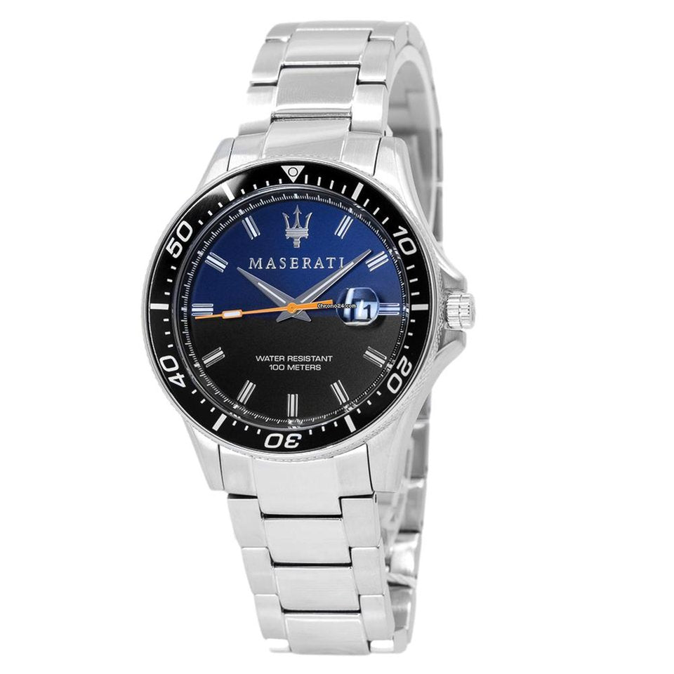  Shop Authentic Maserati SFIDA Quartz Bue Dial Stainless Steel Watch For Men - R8853140001 - Luxxuri