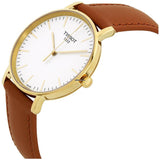  Shop Authentic Tissot T Classic Everytime White Dial Brown Leather Strap Watch For Men - T109.410.36.031.00 - Luxxuri