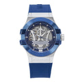  Shop Authentic Maserati Potenza Skeleton Dial Quartz Blue Silicon Watch For Men - R8821108028 - Luxxuri
