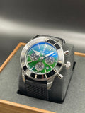  Shop Authentic Breitling Superocean Heritage B01 Chronograph 44 Limited Edition Green Dial Black Mesh Bracelet Watch for Men - AB01621A1L1S1 - Luxxuri