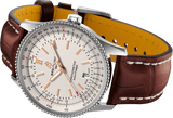  Shop Authentic Breitling Navitimer 1 Automatic 41mm White Dial Brown Leather Strap Mens Watch - A17326211G1P1 - Luxxuri