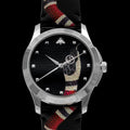  Shop Authentic Gucci Le Marche Des Merveilles Black Dial Black Leather Strap Unisex Watch - YA1264007 - Luxxuri