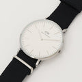  Shop Authentic Daniel Wellington Classic Cornwall White Dial Black Nylon Strap Watch For Men - DW00100258 - Luxxuri