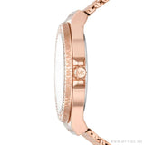  Shop Authentic Michael Kors Lennox Three Hand Rose Gold Dial Rose Gold Mesh Strap Watch For Women - MK7336 - Luxxuri