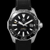  Shop Authentic Tag Heuer Aquaracer Calibre 5 Automatic Black Dial Black Rubber Strap Watch for Men -  WAY211A.FT6151 - Luxxuri