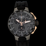  Shop Authentic Tissot T Race Cycling Chronograph Black Dial Black Rubber Strap Watch For Men - T111.417.37.441.07 - Luxxuri