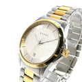  Shop Authentic Gucci G Timeless Quartz Silver Dial Two Tone Steel Strap Watch For Men - YA126450 - Luxxuri