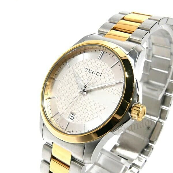 Shop Authentic Gucci G Timeless Quartz Silver Dial Two Tone Steel Strap Watch For Men - YA126450 - Luxxuri