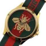  Shop Authentic Gucci Le Marche des Merveilles Green & Red Dial Green & Red NATO Strap Unisex Watch - YA126487 - Luxxuri
