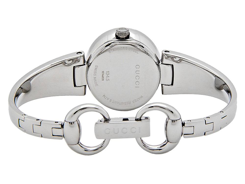  Shop Authentic Gucci Guccissima Diamonds Mother of Pearl Dial Silver Steel Strap Watch For Women - YA134504 - Luxxuri