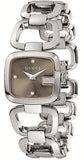  Shop Authentic Gucci G Gucci Brown Dial Silver Steel Strap Watch For Women - YA125503 - Luxxuri