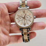  Shop Authentic Michael Kors Sofie Chronograph White Dial Two Tone Steel Strap Watch For Women - MK4353 - Luxxuri