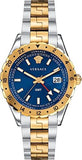  Shop Authentic Versace Hellenyium GMT Blue Dial Two Tone Steel Strap Watch for Men - V11060017 - Luxxuri
