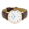  Shop Authentic Daniel Wellington Dapper Bristol White Dial Brown Leather Strap Watch For Women - DW00100094 - Luxxuri