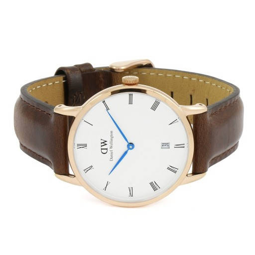  Shop Authentic Daniel Wellington Dapper Bristol White Dial Brown Leather Strap Watch For Women - DW00100094 - Luxxuri