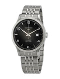  Shop Authentic Longines Record Black Dial Automatic Stainless Steel 40mm Watch for Men - L2.821.4.56.6 - Luxxuri