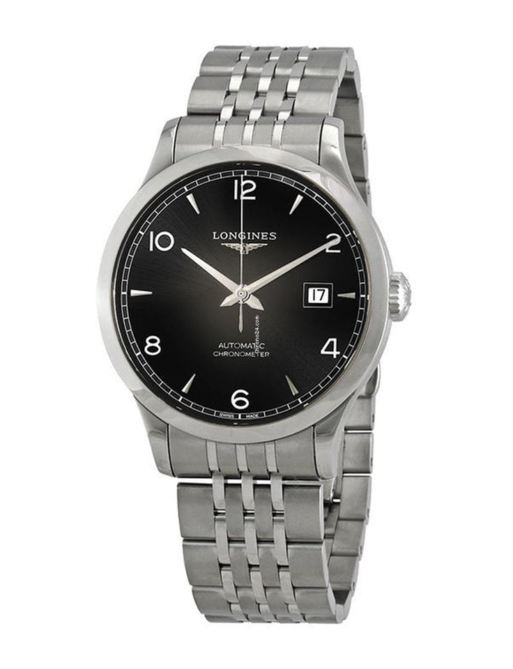  Shop Authentic Longines Record Black Dial Automatic Stainless Steel 40mm Watch for Men - L2.821.4.56.6 - Luxxuri