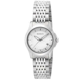  Shop Authentic Gucci G Timeless Silver Dial Silver Steel Strap Watch For Women - YA126501 - Luxxuri