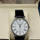  Shop Authentic Longines Presence 38.5mm Automatic White Dial Black Leather Strap Watch for Men - L4.921.4.11.2 - Luxxuri